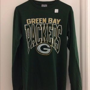 New Men's Green Bay Packers Long Sleeve Shirt